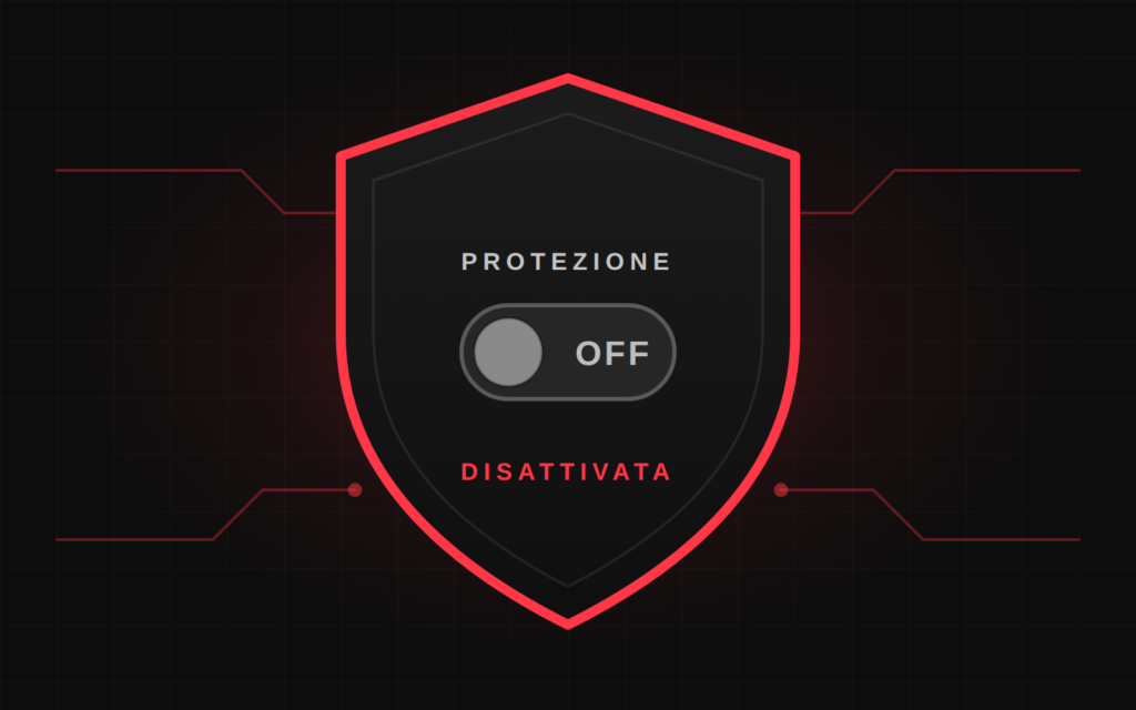 Antivirus con protezione disattivata